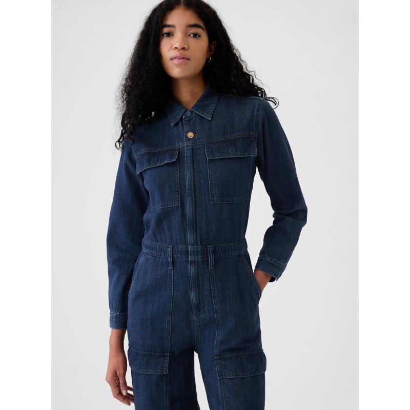 Džínový cargo overal Utility