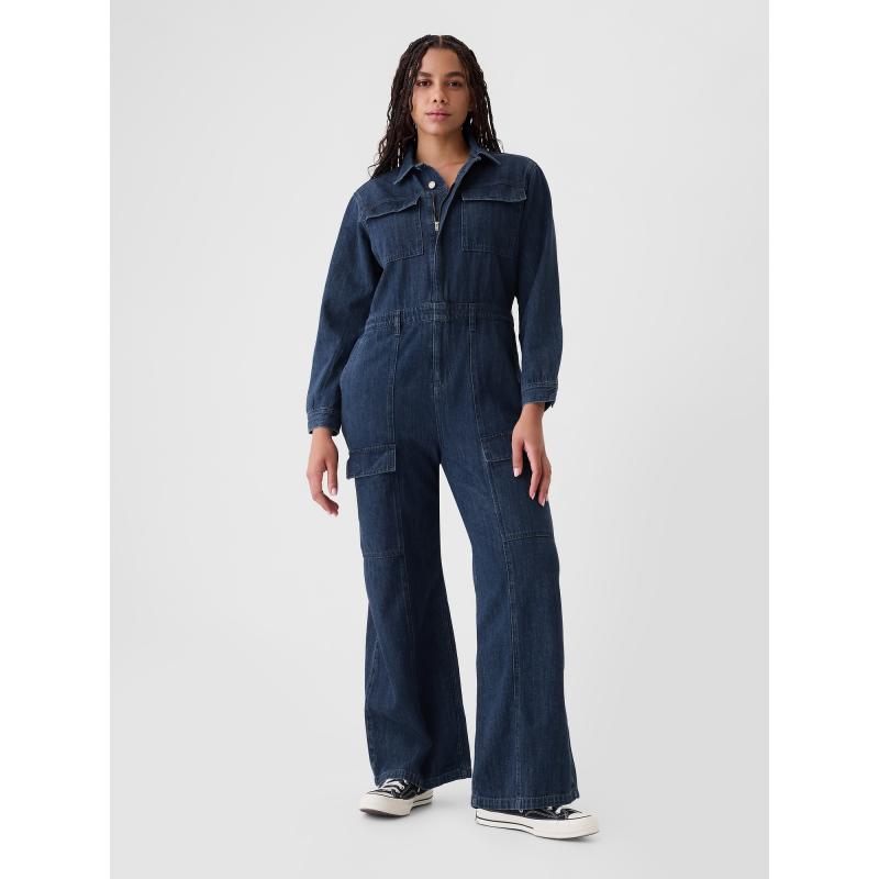 Džínový cargo overal Utility