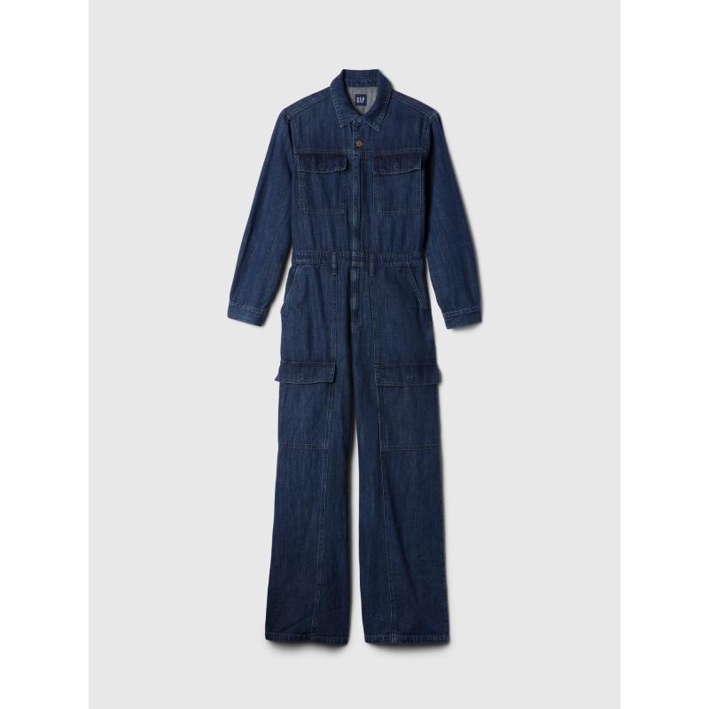 Džínový cargo overal Utility