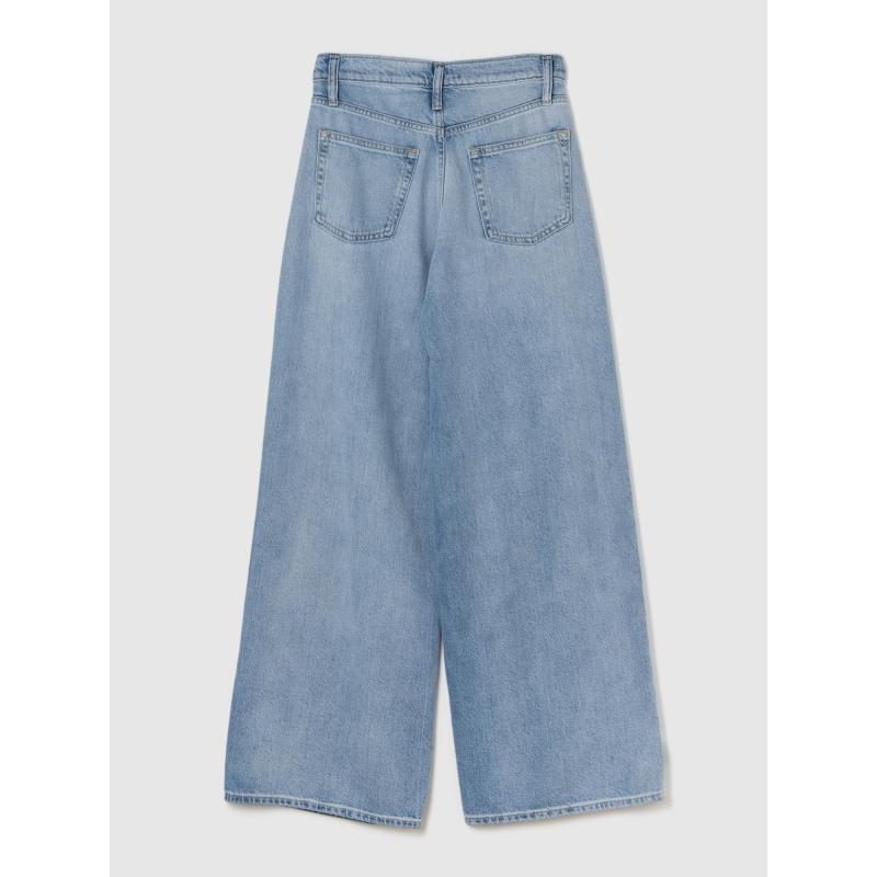 Ultrajemné vrecovité džínsy so stredným vzrastom