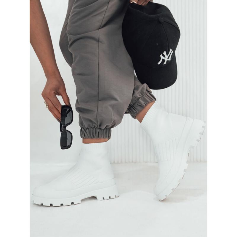 Dámské ponožkové boty ORCE bílé