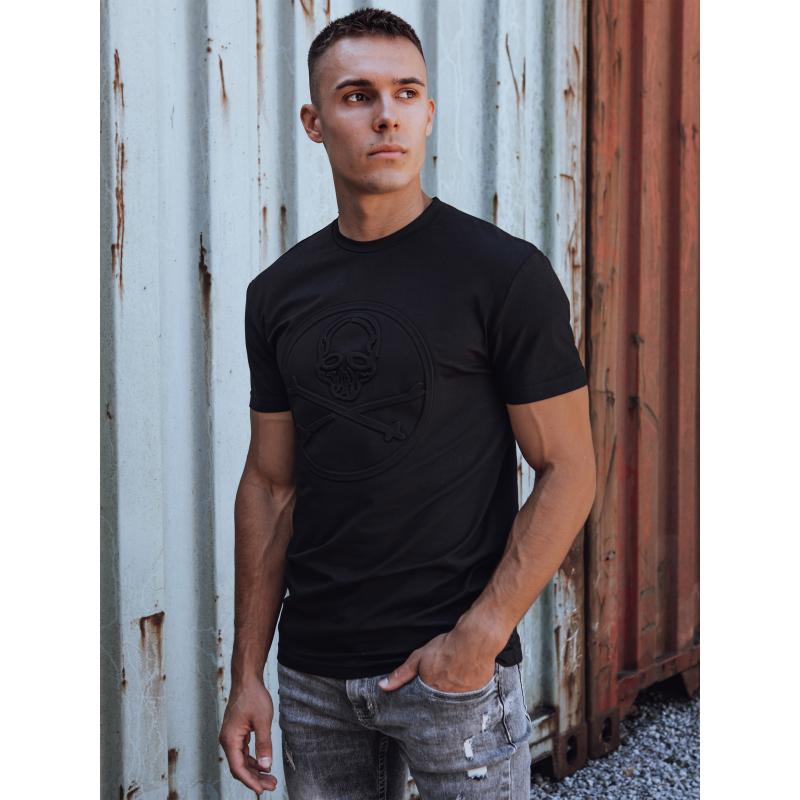 Férfi nyomtatott póló ORA fekete