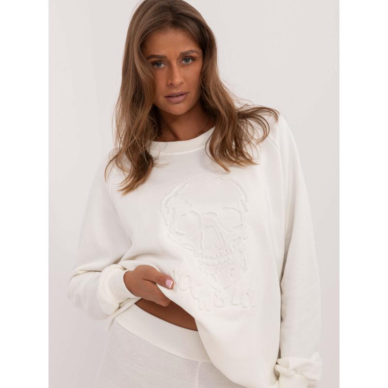 Dámská tepláková souprava s žebrovanými legínami ecru 