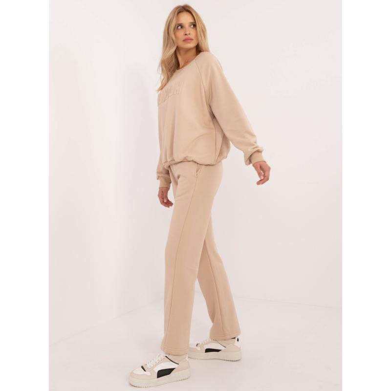 Dámská tepláková souprava s nápisem béžová