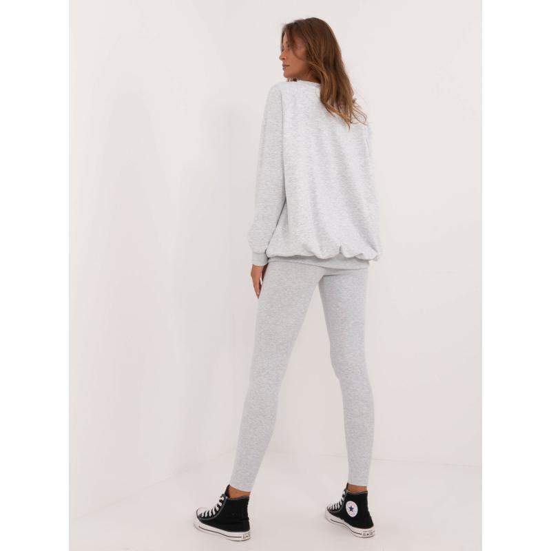 Dámská tepláková souprava s nášivkou šedá 