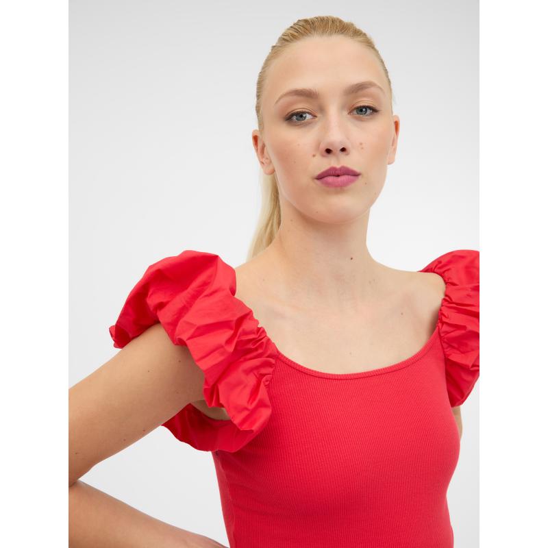 Piros női rövid ujjú póló