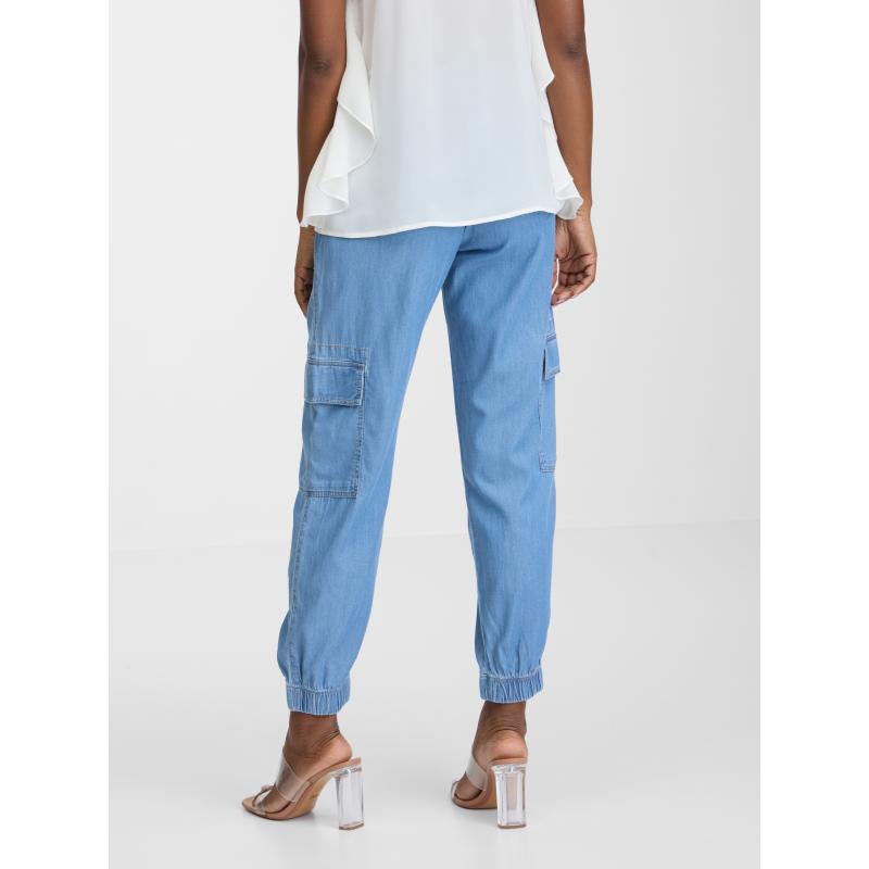 Modré dámské džínové kalhoty