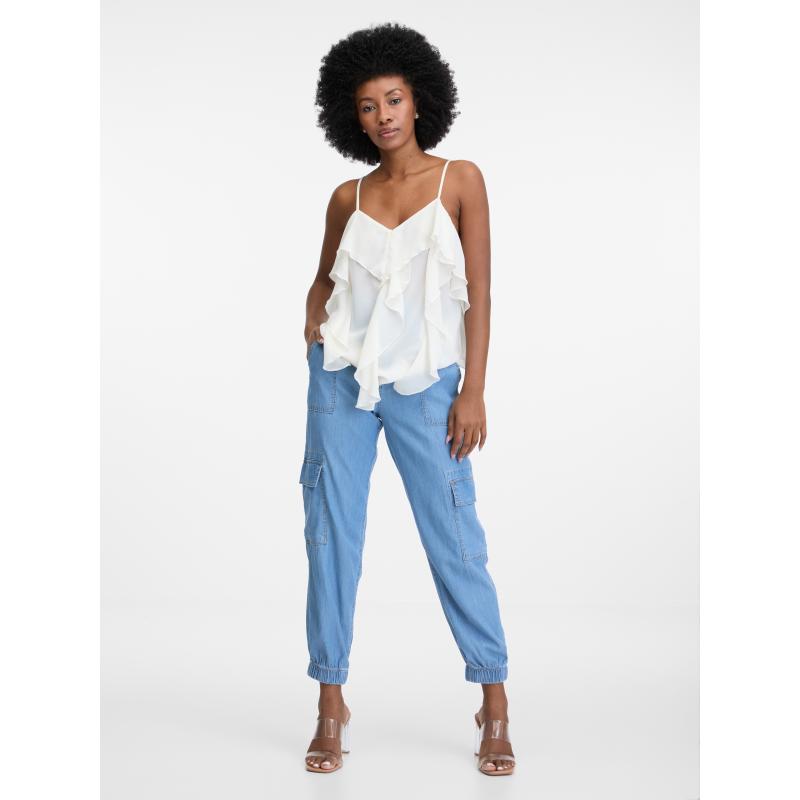 Modré dámské džínové kalhoty