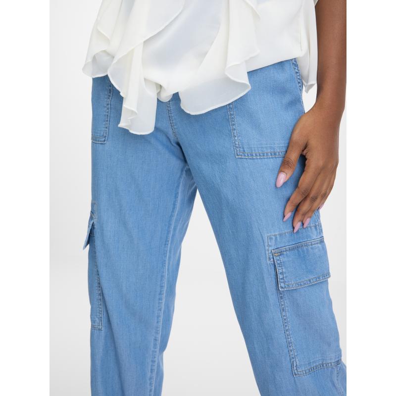 Modré dámské džínové kalhoty