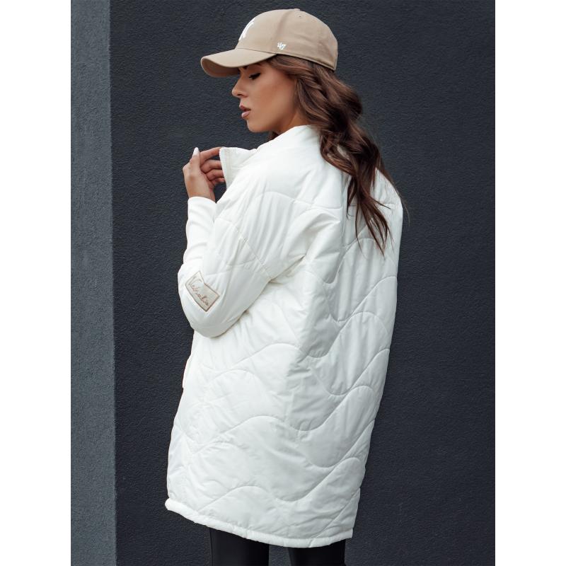 Dámska prešívaná prechodná bunda so stojačikom ARANA ecru