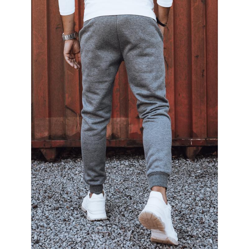 Pánské kamuflážní tepláky antracitové