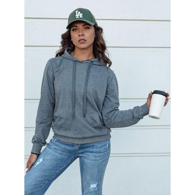 Női kapucnis pulóver LARA II sötétszürke