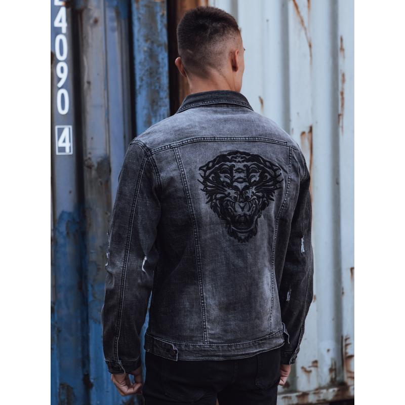 Férfi farmerdzseki szürke