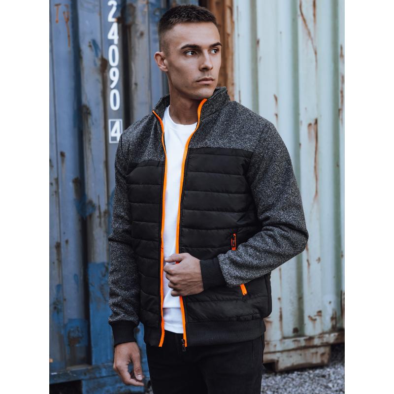 Pánska prechodná prešívaná bunda čierna