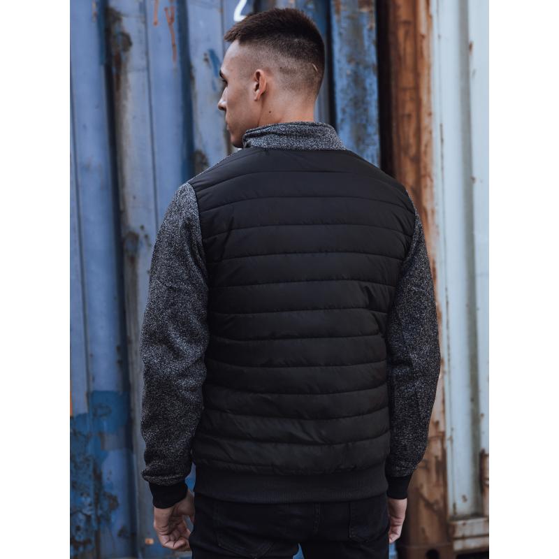 Pánska prechodná prešívaná bunda čierna