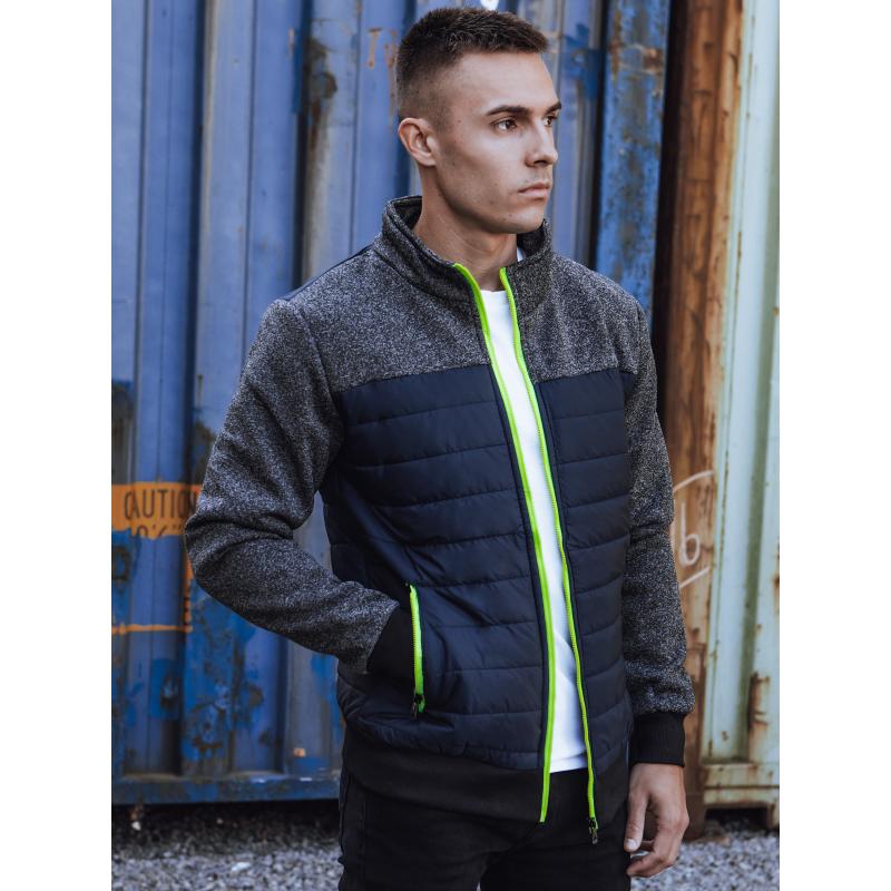 Pánska prechodná bunda prešívaná tmavomodrá