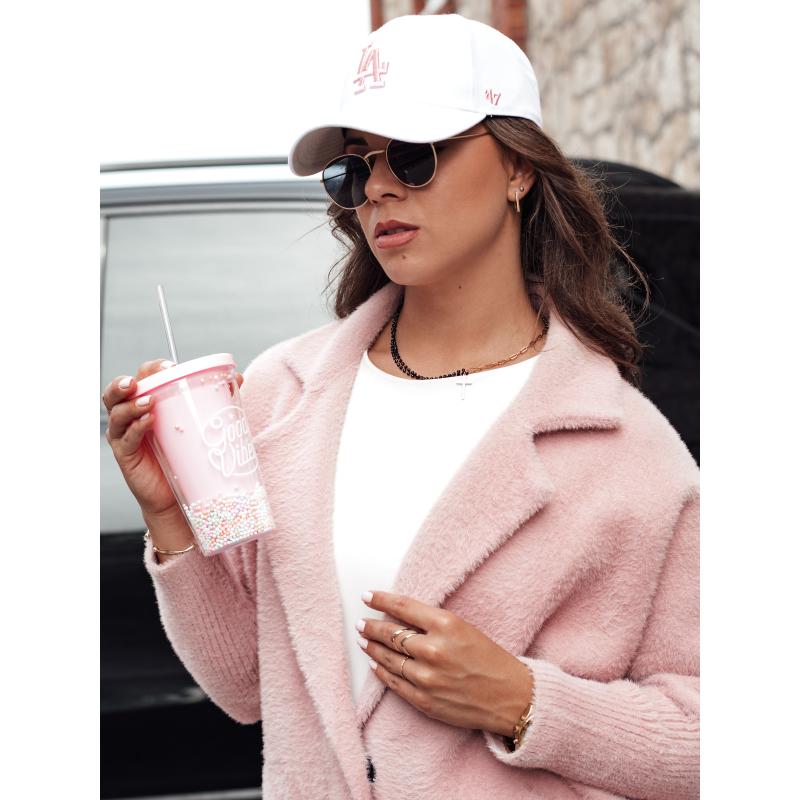 Dámský alpakový kabát RITA II růžový