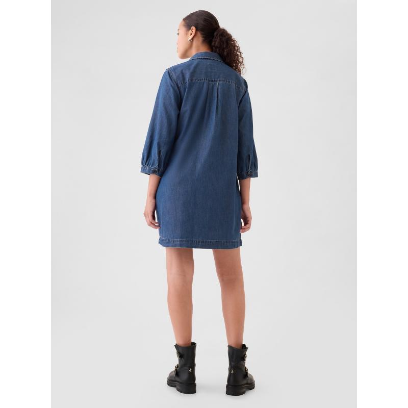 Džínové mini šaty UltraSoft Utility