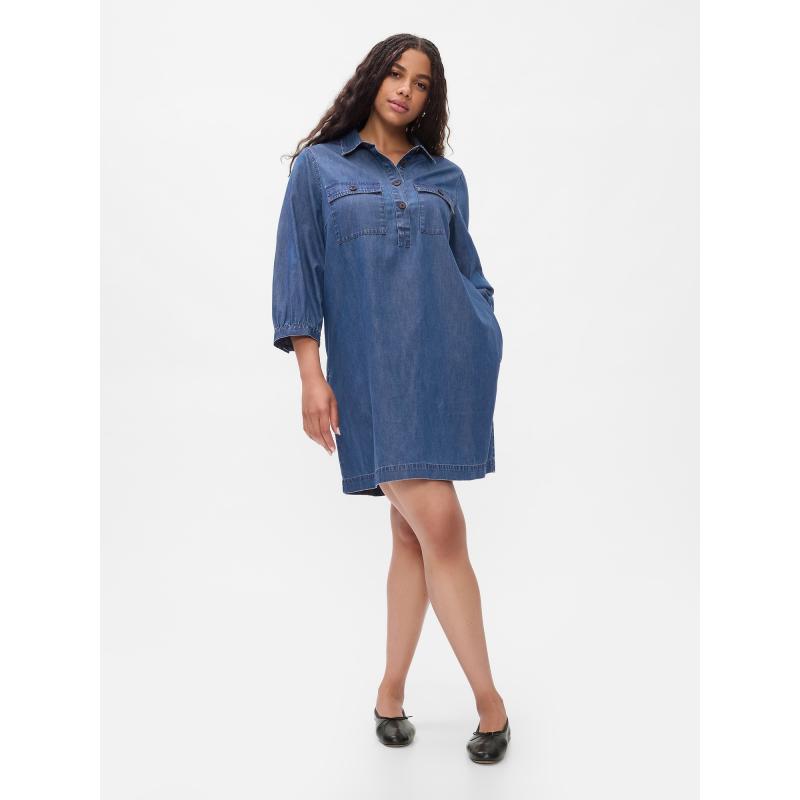Džínové mini šaty UltraSoft Utility