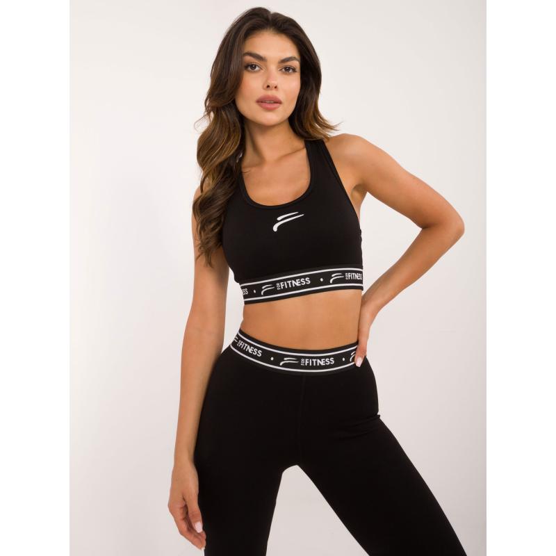 Dámský top s košíčky FOR FITNESS černý 