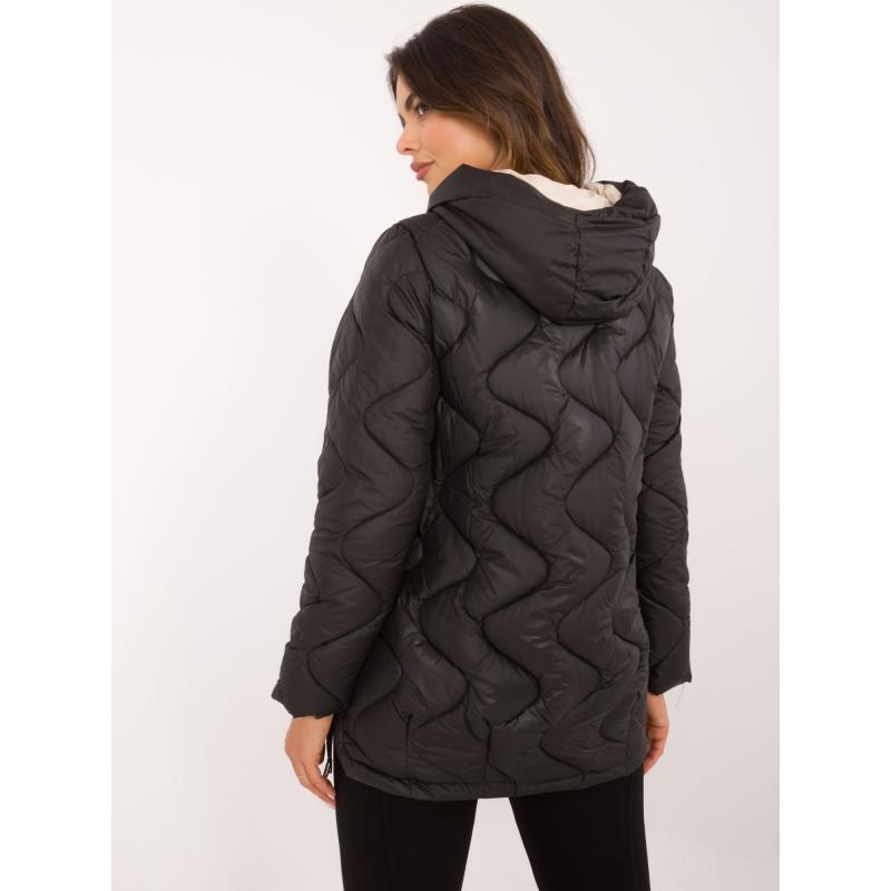 Dámská bunda prošívaná péřová přechodová černá 