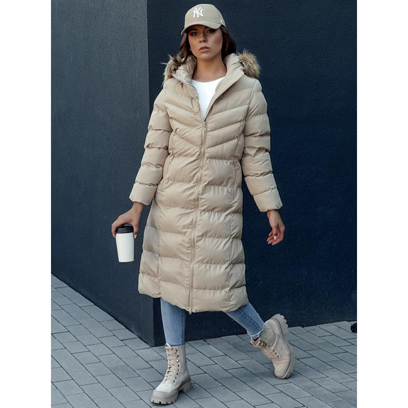 Dámský zimní kabát LUXWARM béžový
