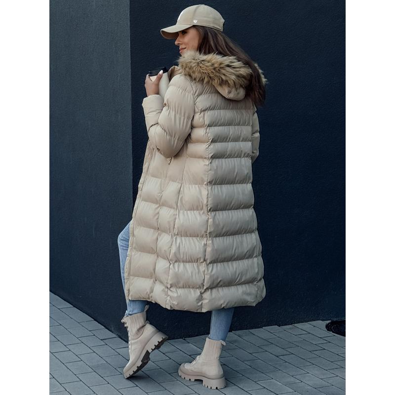 Dámský zimní kabát LUXWARM béžový