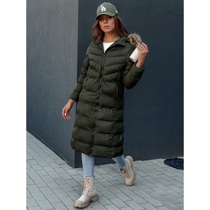 Dámský zimní kabát LUXWARM zelený