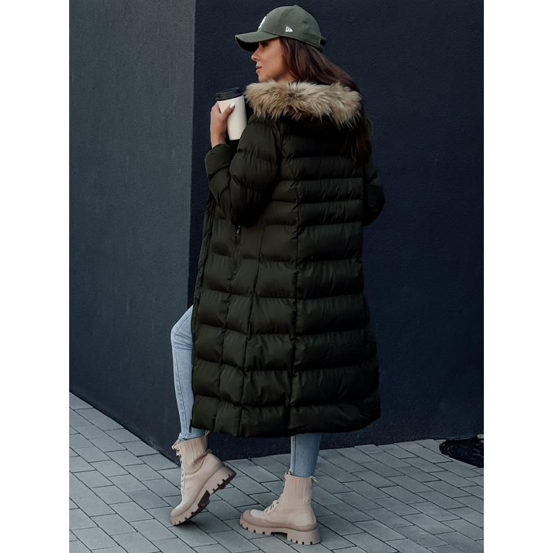 Dámský zimní kabát LUXWARM zelený