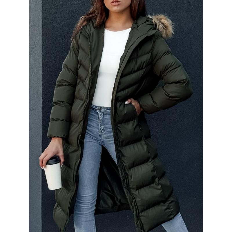 Dámský zimní kabát LUXWARM zelený