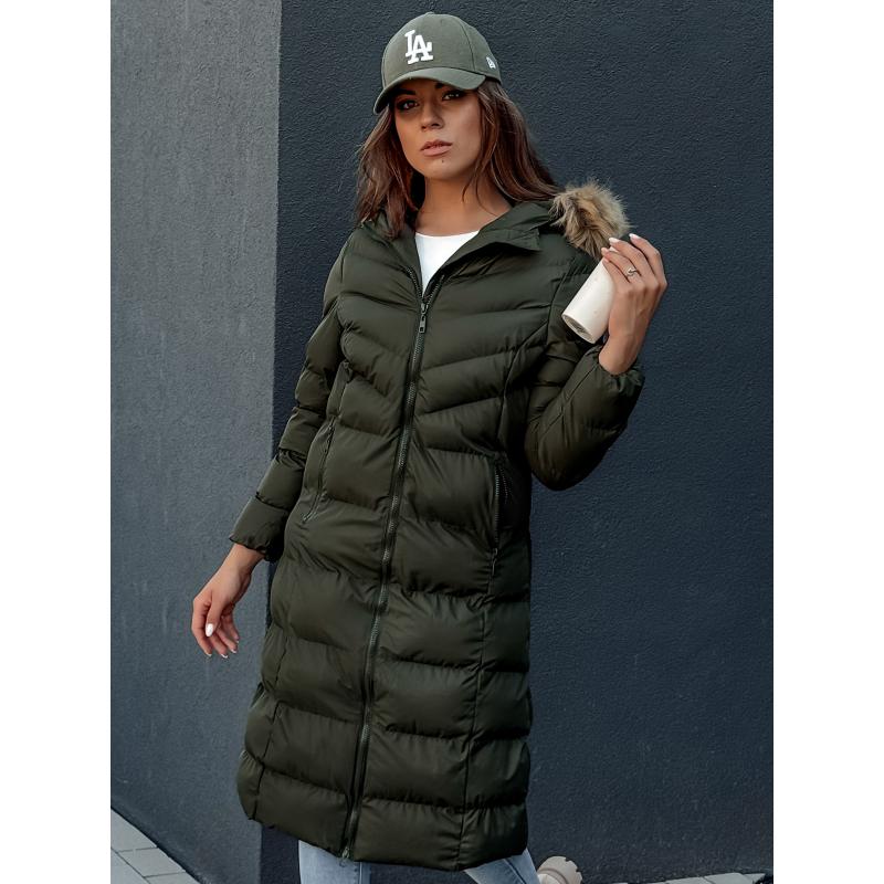 Dámský zimní kabát LUXWARM zelený