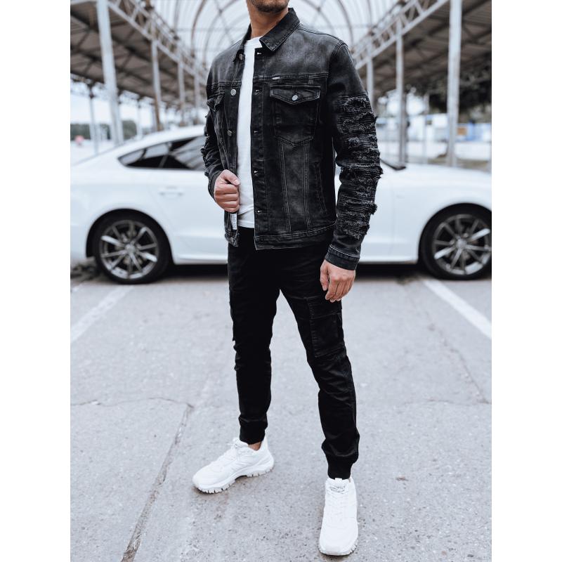 Férfi farmerdzseki fekete