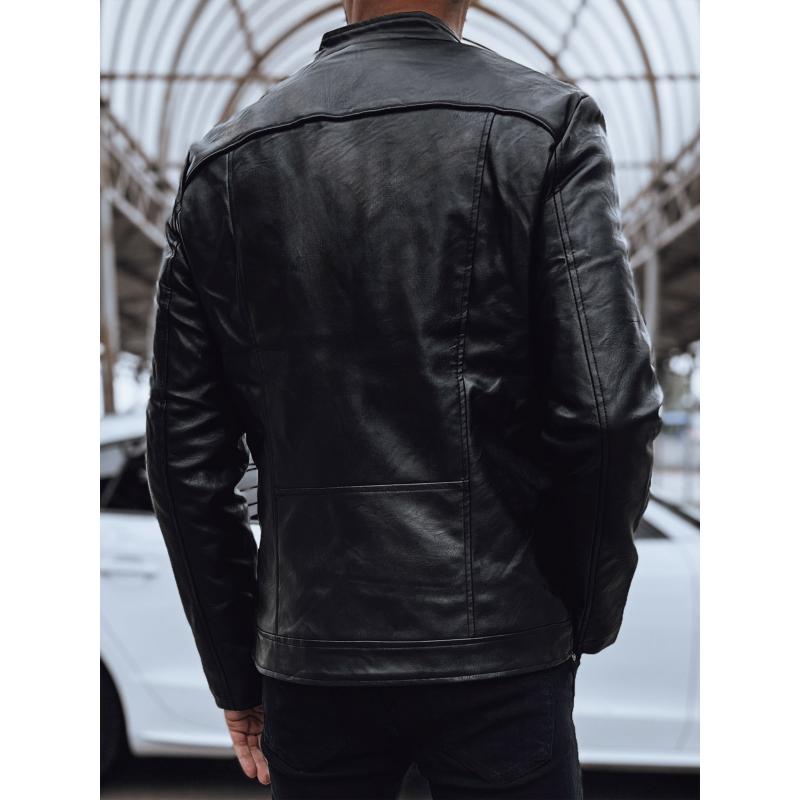 Pánská koženková bunda černá