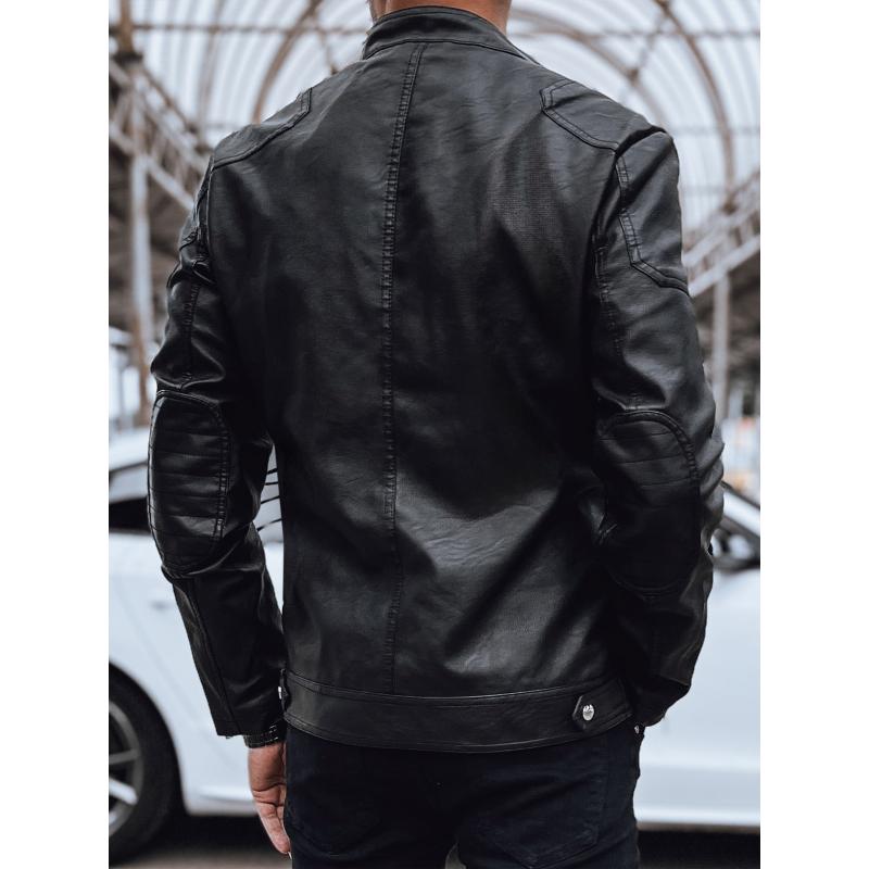 Pánská koženková bunda černá