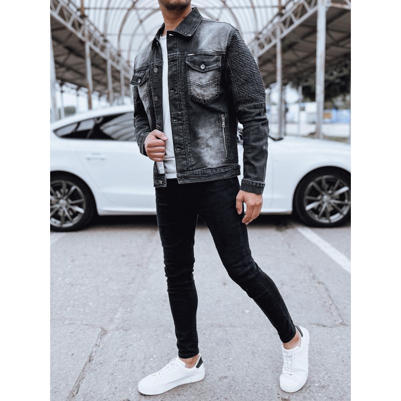 Férfi farmerdzseki fekete