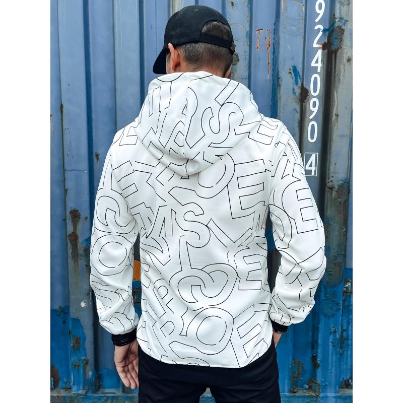 Pánská mikina s kapucí bílá