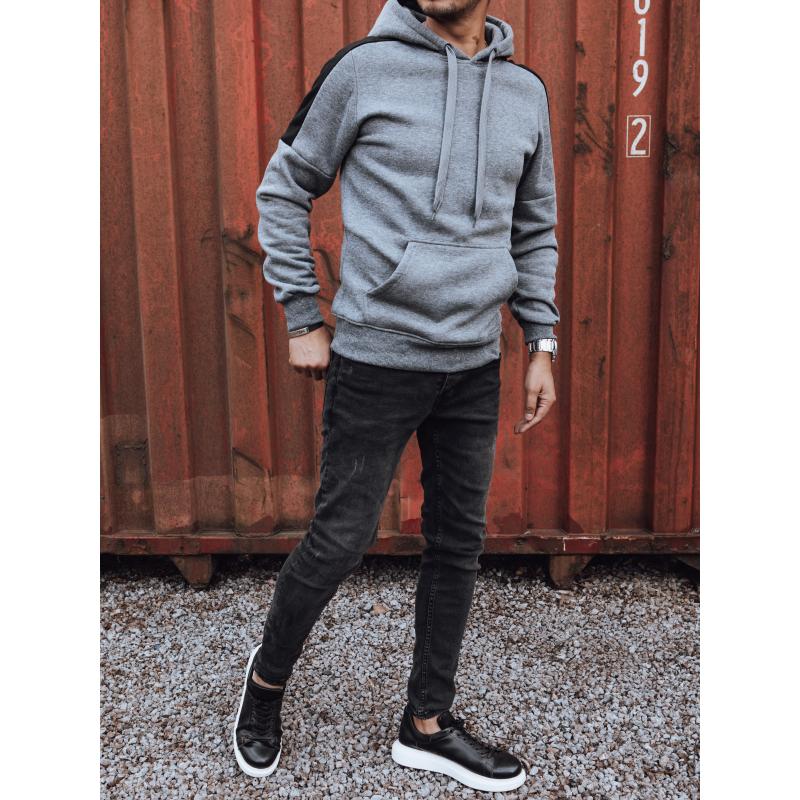 Pánská mikina s kapucí tmavě šedá