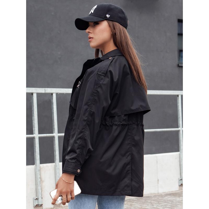 Dámská přechodová bunda parka s kapucí TILAN černá