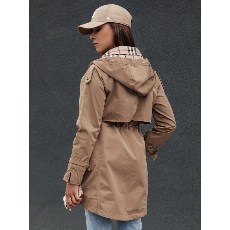 Dámska bunda parka FASHLOVE tmavobéžová