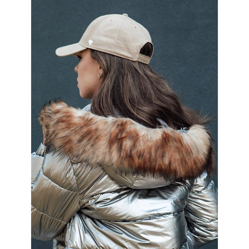 Dámská zimní bunda s kapucí MELANI tmavě šedá