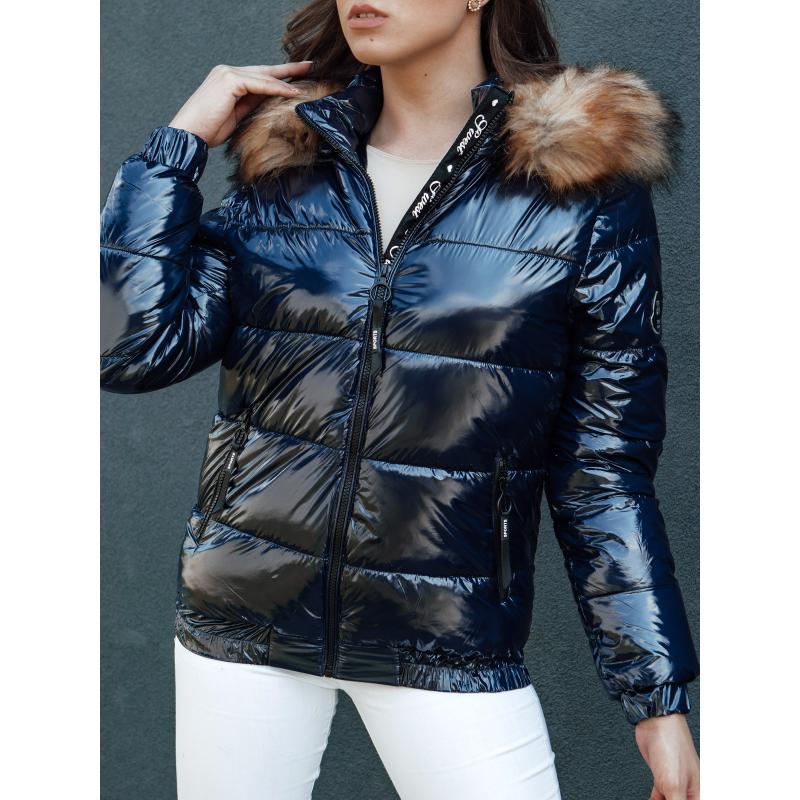 Dámská zimní bunda s kapucí MELANI tmavě modrá