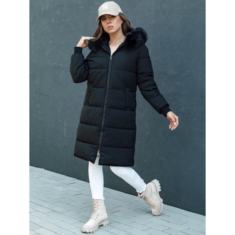 Dámská zimní bunda s kožíškem TREVERSE černá