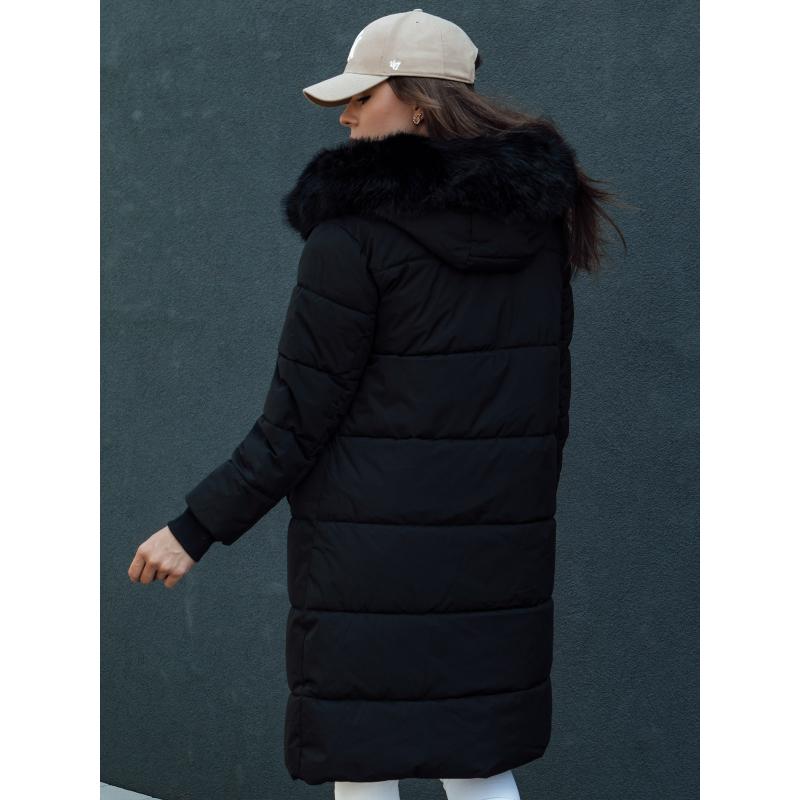 Dámská zimní bunda s kožíškem TREVERSE černá