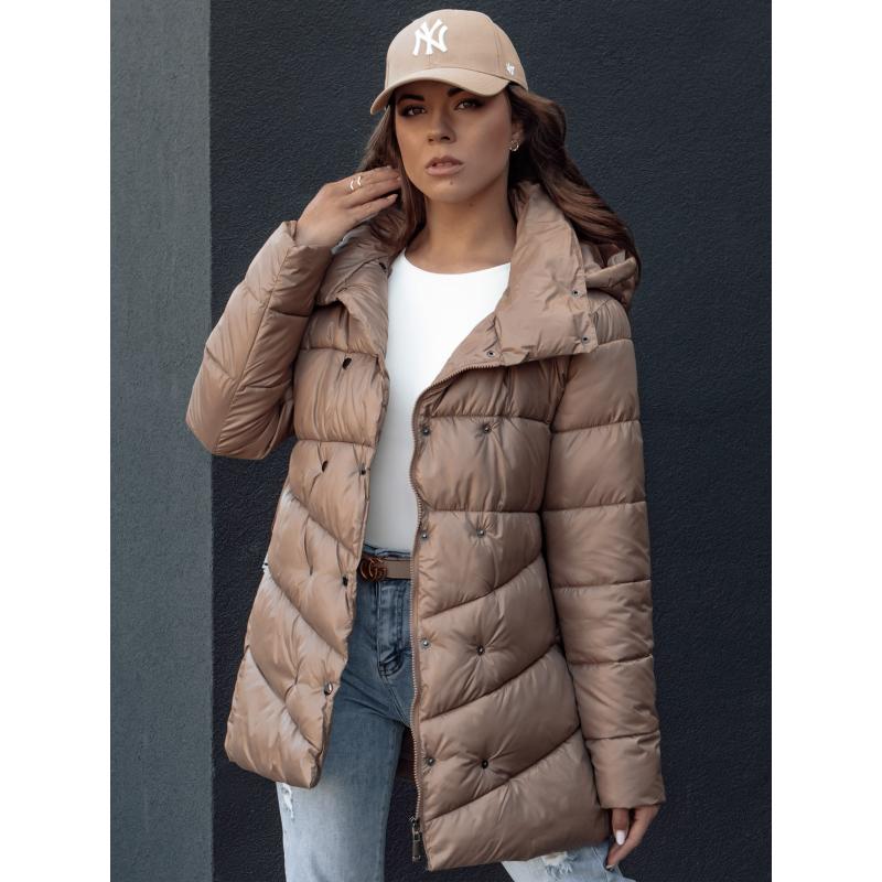 Dámska prešívaná zimná bunda BLOOM camel
