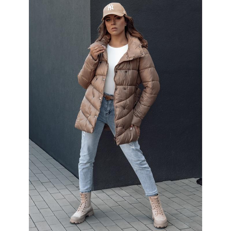 Dámska prešívaná zimná bunda BLOOM camel