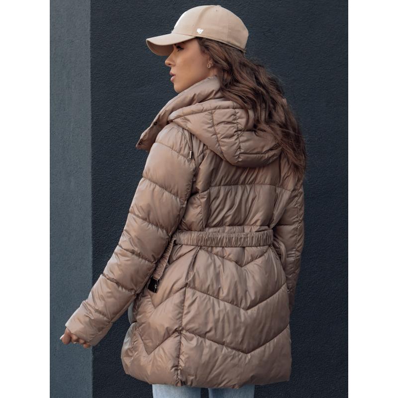 Dámska prešívaná zimná bunda BLOOM camel