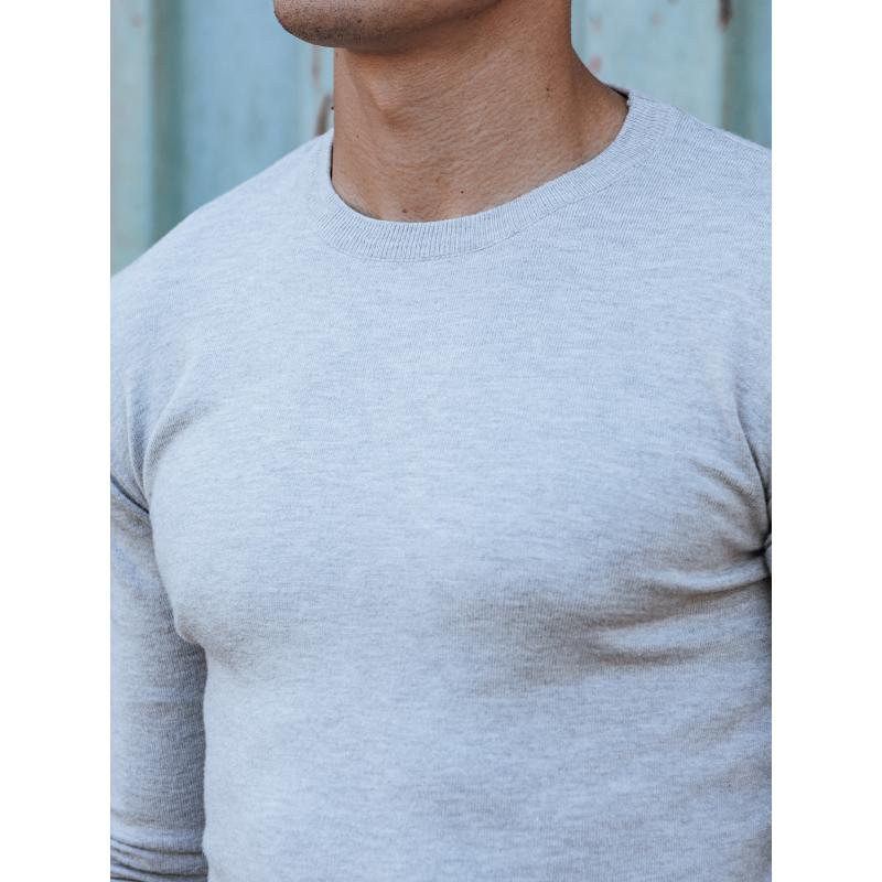 Férfi pulóver világosszürke