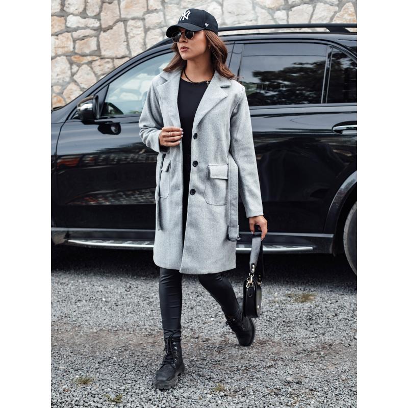 Női egyberészes őszi kabát SCHERMI világosszürke