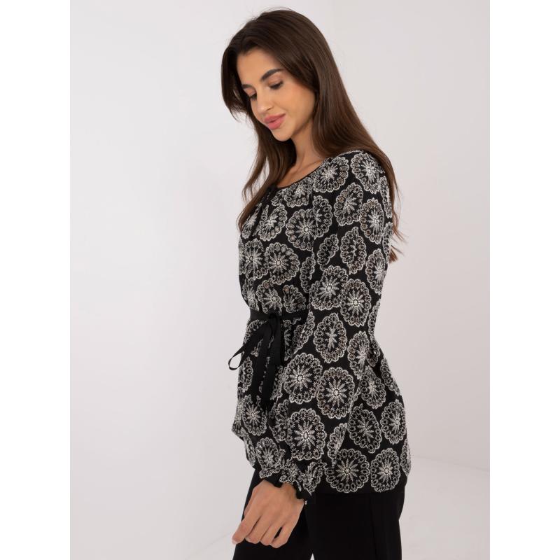 Női hímzett blúz fekete