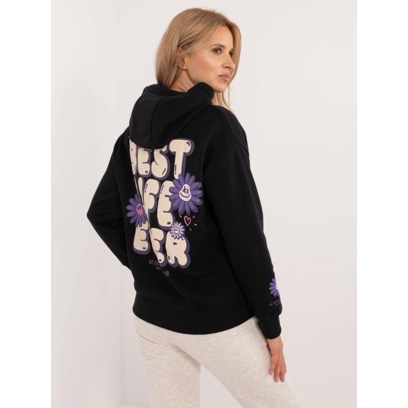 Női nyomtatott melegítőfelső zsebekkel SUBLEVEL grafit